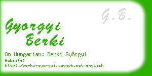 gyorgyi berki business card